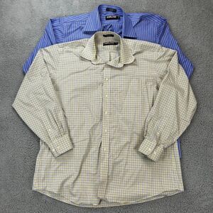 2 Kirkland Signature Men's Long Sleeve Shirts Size 17-35 Extra LongNon-Iron